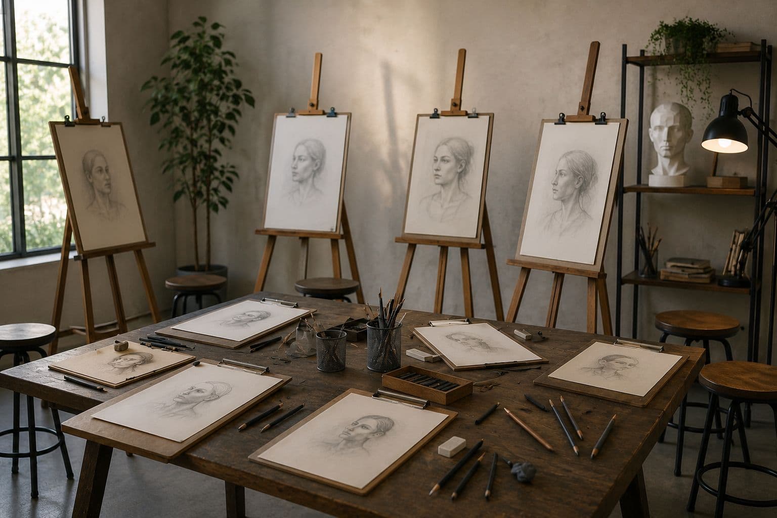 رسم البورتريه _ ورشة جماعية تفاعلية 